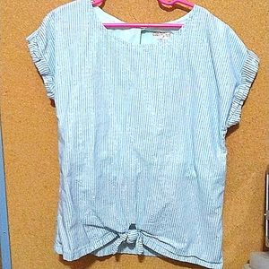 Cat and Jack size 10-12 Blue striped shirt